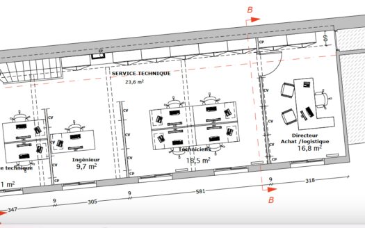 Bureaux à vendre de 267m2